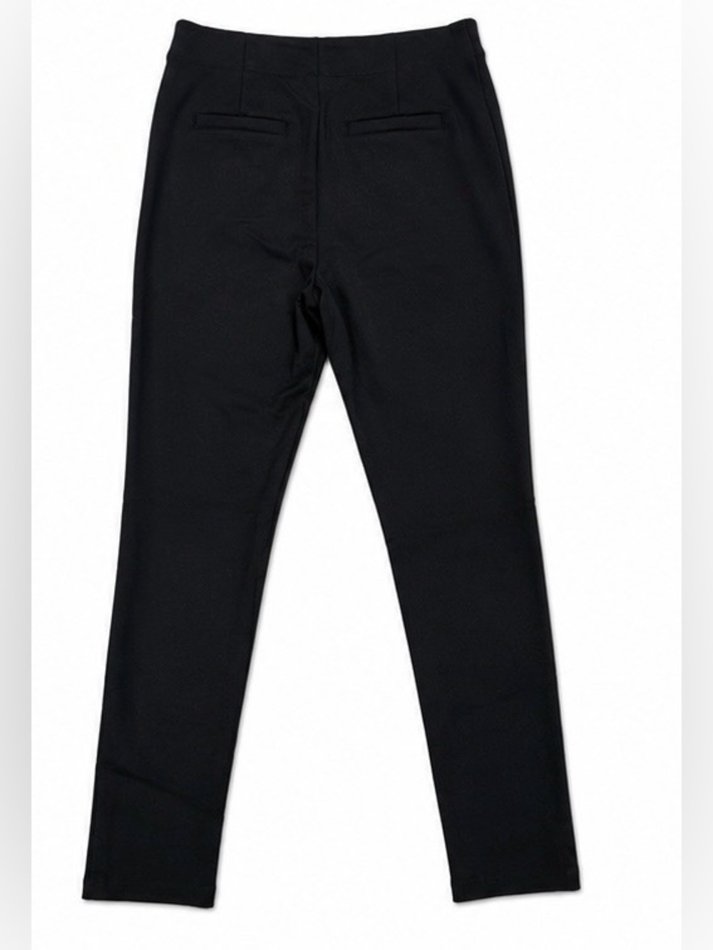 Ellen Tracy Black Faux Leather Ponte Panel Skinny Pants Size Medium - Picture 3 of 7